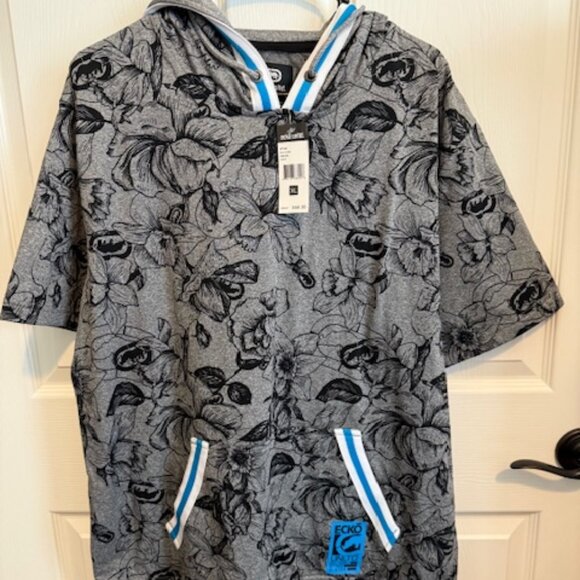 Ecko Unltd Men's Hoodie T-Shirt Hawaiian Tropic Print Short Sleeve Tee Size XL - Picture 1 of 4